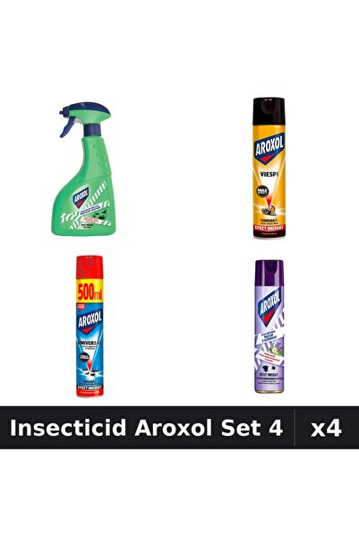 Aroxol Set 4 Spray Insecticid 250ml-400ml-500ml - Anti Gandaci, Tantari, Muste