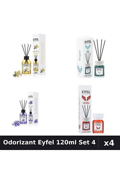 Eyfel Set 4 Odorizant Camera Betisoare 120ml - Angel, Lavanda, Red Dragon, Mâ...