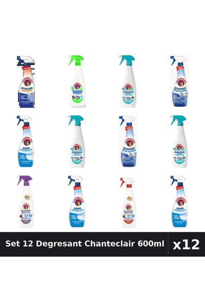 Chanteclair Set 12 Degresant Universal 600ml - Anti-Miros, Extra Puternic, Ex...