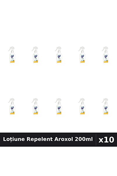 Aroxol Set 10 Loțiune Repelent Insecte 200ml - Protecție Eficace Țânțari, Găn...