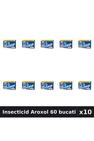 Aroxol Pachet 10 Insecticid Pastile Anti-Insecte 60 bucati - Protectie Casa E...