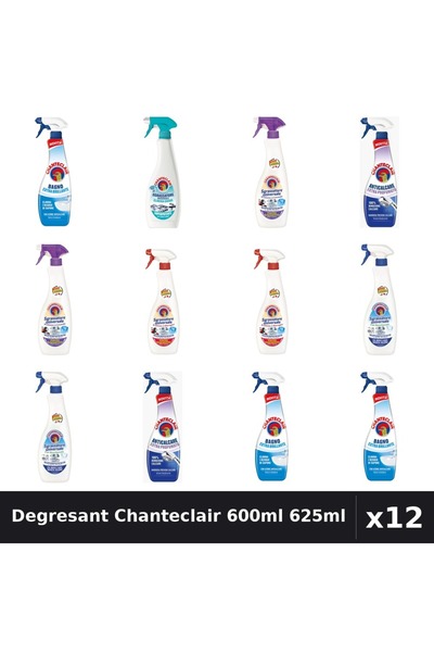 Chanteclair Set 12 Degresant Universal 600ml 625ml - 6 Arome Asortate - Curat...