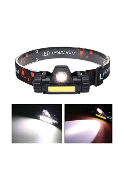 Zet Lanternă frontală LED 3W cu magnet, 8x3x4 cm, pentru cap, lucru, camping ...
