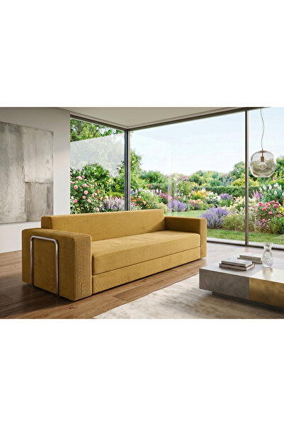 DECHOME 236x80 cm Yatak Olabilen Sünger Kanepe | Fitilli Kadife Kumaş, 22 DNS...