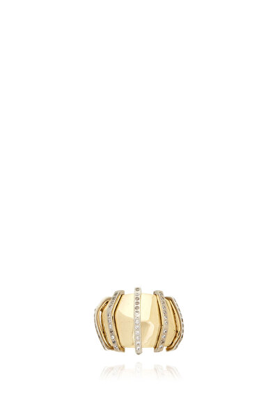 Beymen Collection Gold Sıralı Taşlı Kadın Metal Yüzük