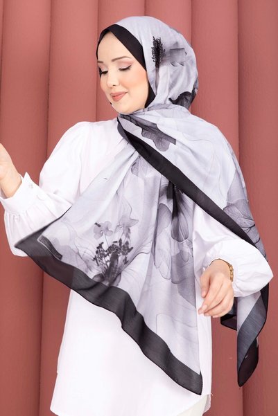 EBRUTESETTÜR Rose Pattern Shawl Series Black