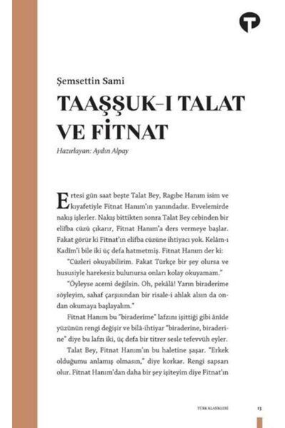 Turkuvaz Kitap Taaşşuk-ı Talat ve Fitnat
