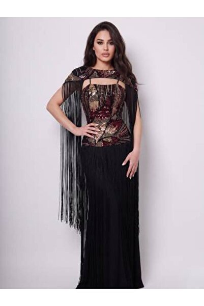 Shams Fashion Sparkling Evening Dress in Twilight Color