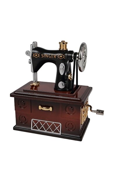 SİNGER Cutie muzicală vintage mașină de cusut, decorațiune retro pentru casă ...