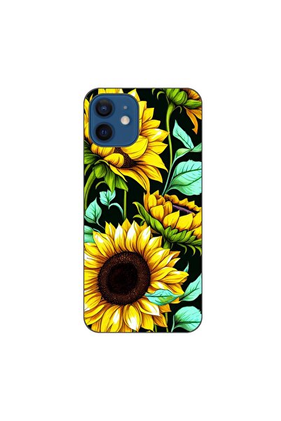 OEM Husa compatibila cu Apple iPhone 12 Silicon Gel Tpu Model Floarea Soarelu...