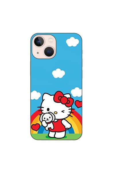 OEM Husa compatibila cu Apple iPhone 13 Mini Silicon Gel Tpu Model Hello Kitt...