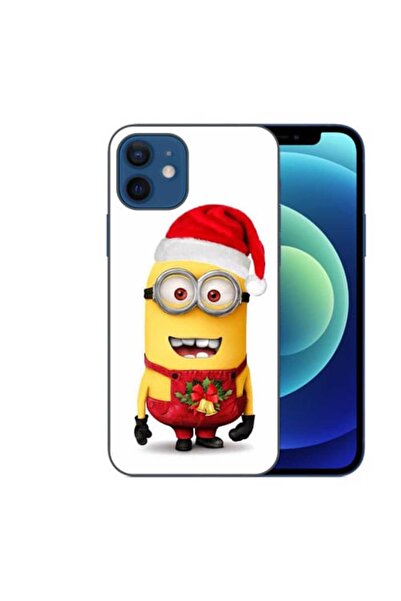 OEM Калъф, съвместим с Apple iPhone 12, силиконов гел TPU, коледен десен Минь...