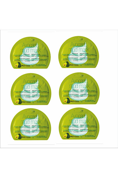 iN.gredients Set 6 x Masca purificatoare cu avocado si argila 15 ml