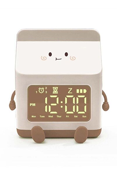 Arabest Visual Timer Rechargeable,Creative Milk Carton Alarm Clock,3 Alarms,L...