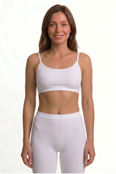 westicgiyim Women's Seamless Sports Bra with Pads, Gathering Effect, Thin Str...