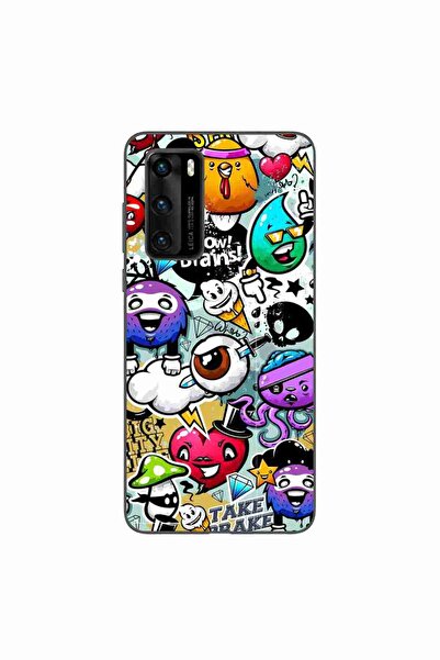 OEM Husa compatibila cu Huawei P40 Silicon Gel Tpu Model Pop Art Graffiti