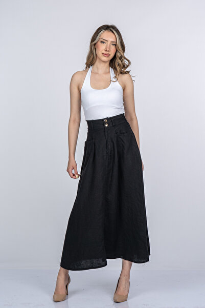 MissVina Valerie Elegant and Sporty Linen Skirt 6899