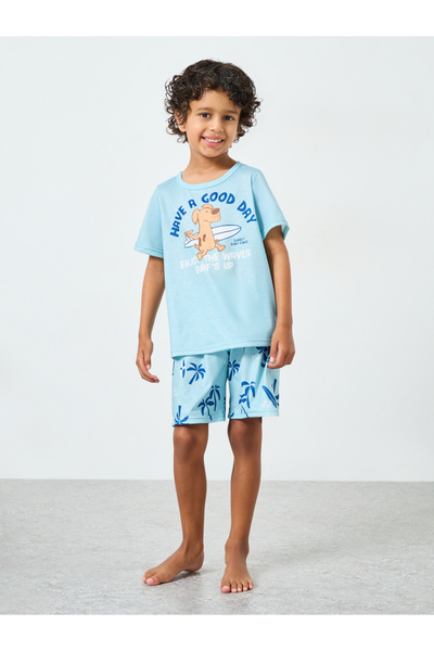Styli Boys Graphic Print T-Shirt and Shorts Set