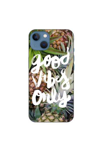 OEM Θήκη συμβατή με Apple iPhone 13, από σιλικόνη gel TPU, μοντέλο Good Vibes...