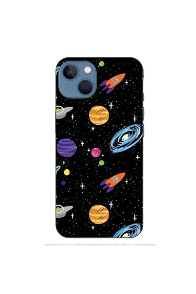 OEM Case compatible with Apple iPhone 13 Silicone Gel Tpu Model Space Pattern