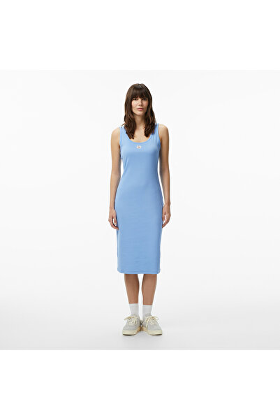 Calvin Klein Baby Woven Label Square Kadın Mavi Elbise