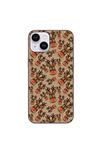 OEM Case compatible with Apple iPhone 14 Silicone Gel Tpu Christmas Rudolf Pa...