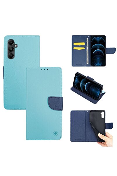 Sonique Θήκη Πορτοφόλι Trend Wallet Samsung Galaxy A05s 4G Σιέλ / Σκούρο Μπλε