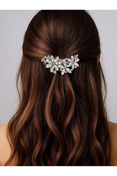 ORVILLA Fashion Crystal Flower Hair Clip Elegant Bridal Wedding Hairpin Summe...