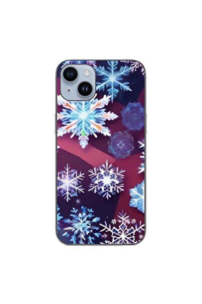 OEM Case compatible with Apple iPhone 15 Plus Silicone Gel Tpu Snowflake Pattern