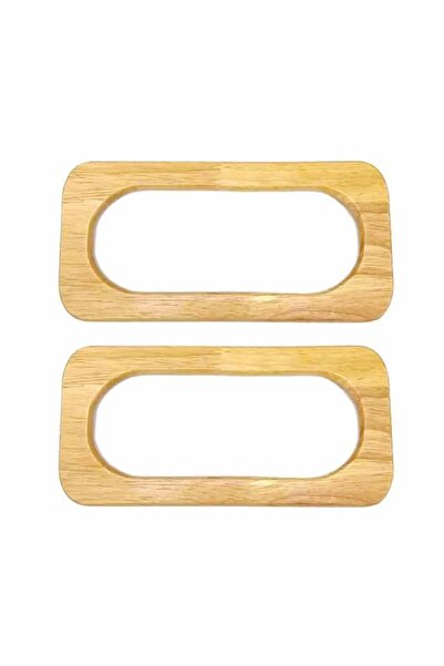 iğne izi Mâner din lemn pentru geantă, bej – 16,5x9,5 cm, mâner pentru geantă...