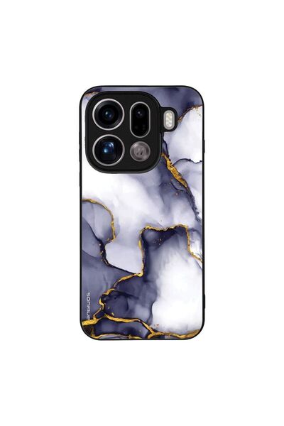 Sonique Θήκη Marble Series για Oppo Find X9 Pro 5G Μωβ Γκρι
