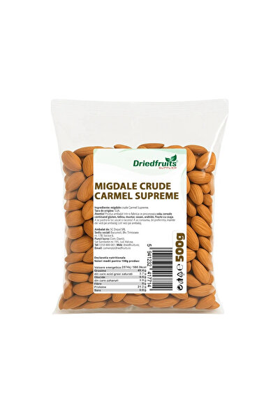 Driedfruits Supplier Raw Almonds Carmel - 500 G, Natural, Unsalted