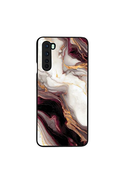 Sonique Θήκη Marble Series για OnePlus Nord Μπορντώ