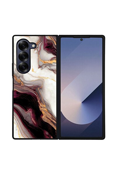 Sonique Θήκη Marble Series για Samsung Galaxy Z Fold 6 Μπορντώ