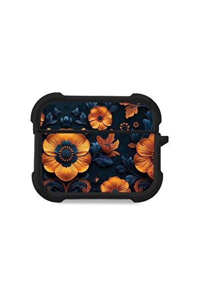 Sonique Θήκη Σιλικόνης 3D Flower Series για AirPods Pro / Pro 2 Πορτοκαλί 01