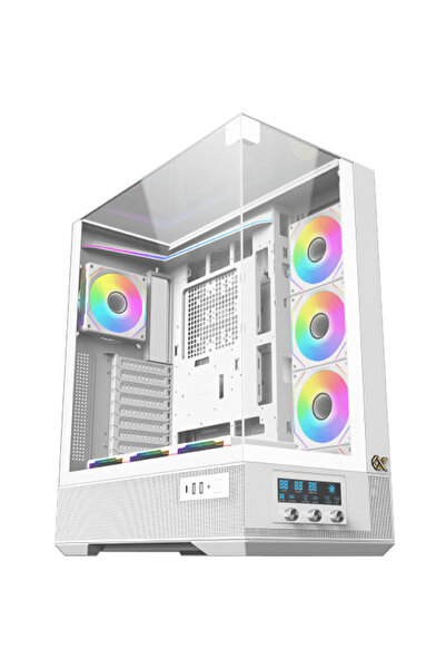 Xigmatek Vision Pro Arctic E-ATX Mid Tower PC Case With 8x 120mm ARGB Fans