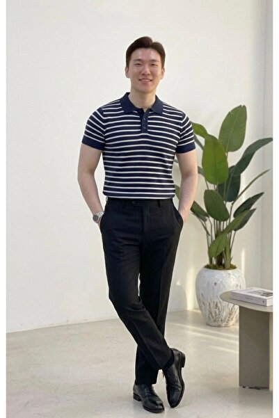 HA-KA GİYİM Men's Polo Collar Buttoned Knitted Anti-Sweat Polyamide Fabric