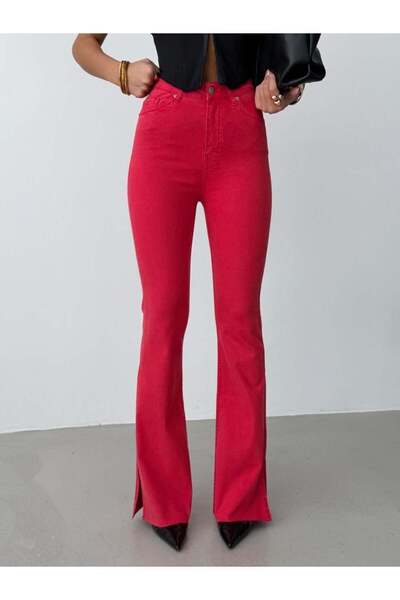 HerTon Women's High Waist Slit Spanish Flare Pants