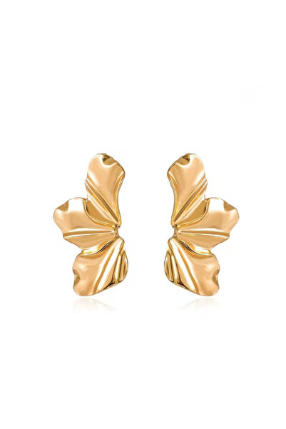 OEM Statement Earrings "Golden Flow" - Minimalist Sculptural Design