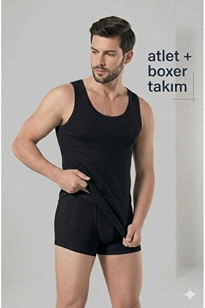 BEYAZTOPTAN Premium Men's Athlete Boxer Set - Cotton Flexible Comfortable Cut