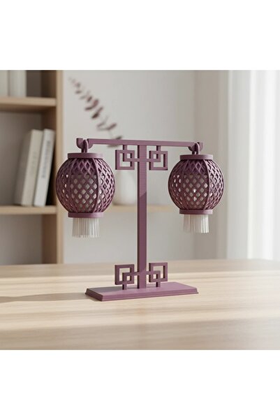 OEM Decorative Lantern with Oriental Design for Interior - Purple red carbon ...