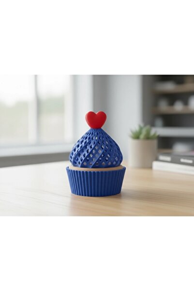 OEM Decorative Muffin-Type Electric Candle Holder with Heart Element