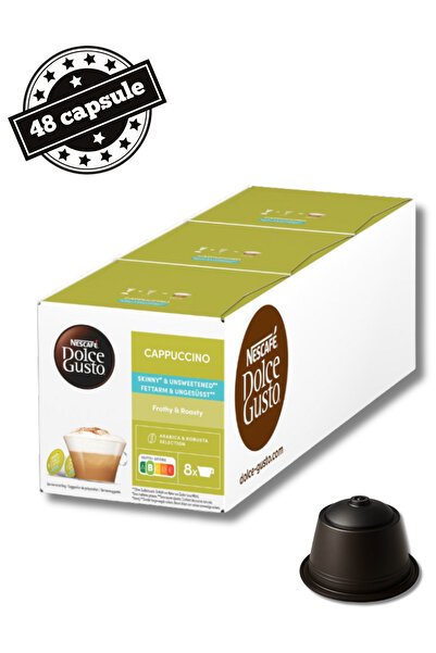 Nescafe 3 x 16 (8+8) Capsule Dolce Gusto Cappuccino Skinny Neduzeate