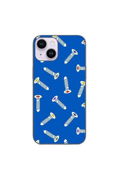 OEM Θήκη συμβατή με Apple iPhone 15, από σιλικόνη gel TPU, με σχέδιο βιδών.