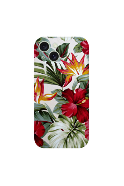 Other Apple iPhone 15 Plus laves and flowers Transparent Silicone TPU Θήκη