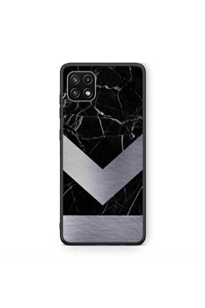 Other Samsung A22 5G Marble Arrow Down Black Glossy Θήκη