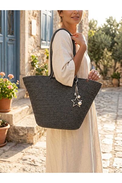 3A MODA حقيبة شاطئ وكتف أنيقة ومفيدة مصنوعة من القطن والجوت