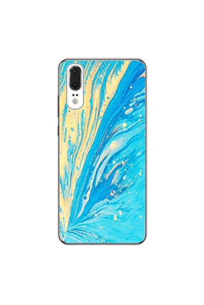OEM Husa compatibila cu Huawei P20 Silicon Gel Tpu Model Aqua Bloom