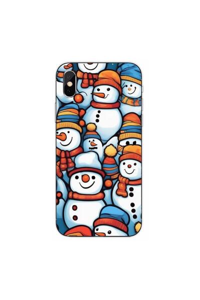 OEM Husa compatibila cu Apple iPhone XS Max Silicon Gel Tpu Model Snowman Pat...