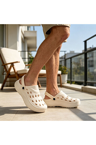 Tmall Men's slippers, PVC, PB2033, Cream